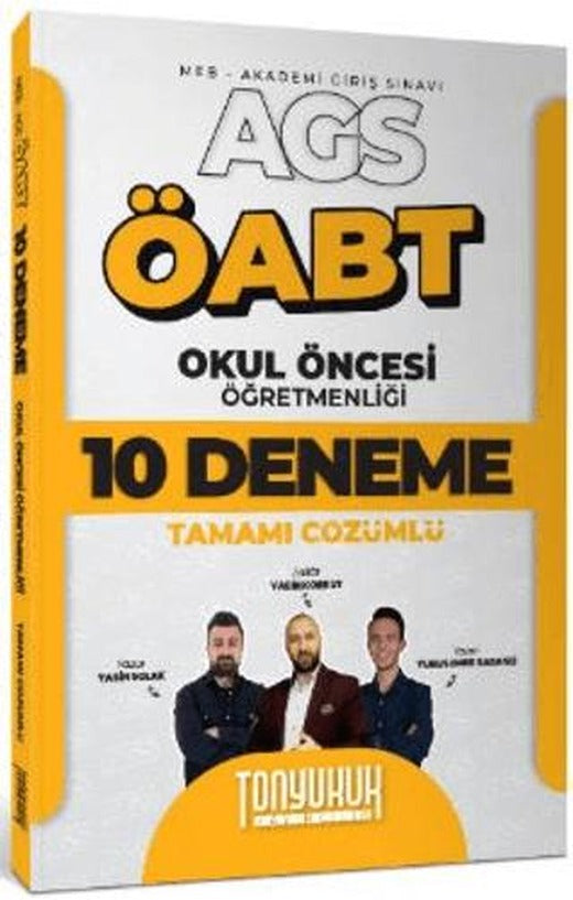 MEB AGS ÖABT Okul Öncesi Öğretmenliği Tamamı Çözümlü 10 Deneme Sınavı | Tonyukuk Yayıncılık (Ciltsiz)