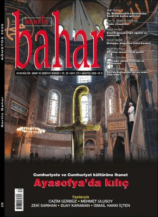 Berfin Bahar Aylık Kültür Sanat ve Edebiyat Dergisi Sayı: 270 Ağustos 2020 | Berfin Bahar Dergisi (Ciltsiz)