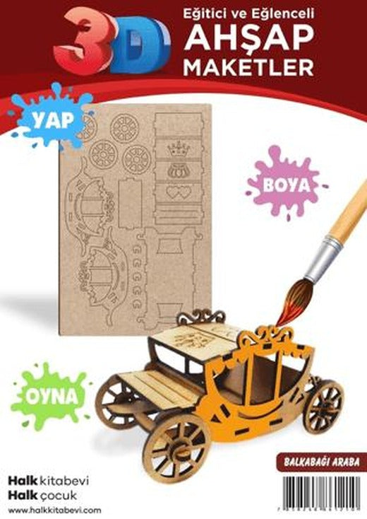 Balkabağı Araba Ahşap Maket | Halk Kitabevi
