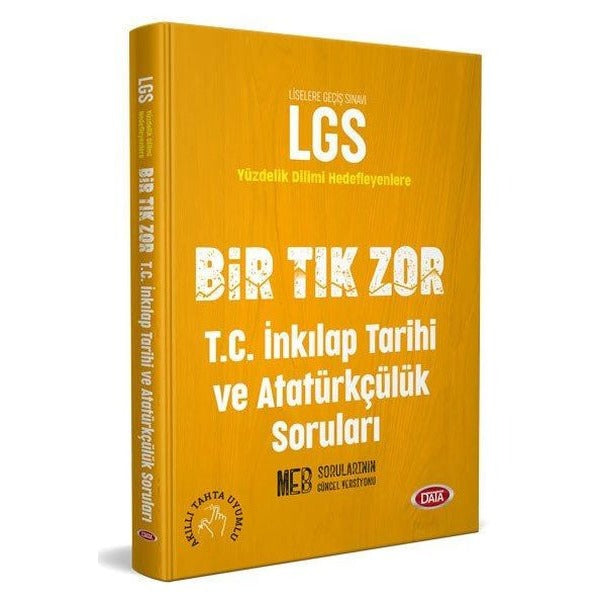 LGS Bir Tık Zor T.C. İnkılap Tarihi ve Atatürkçülük Soruları | Data Yayınları - Ders Kitapları (İnce Kapak)