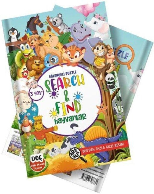 Search & Find-Hayvanlar - Eğlenceli Puzzle 3+ Yaş | Dahi Olacak Çocuk Yayınları (İnce Kapak)