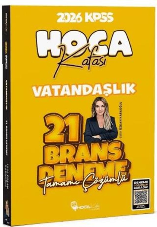 2026 KPSS Vatandaşlık 21 Deneme Çözümlü | Hoca Kafası Yayınları (Ciltsiz)