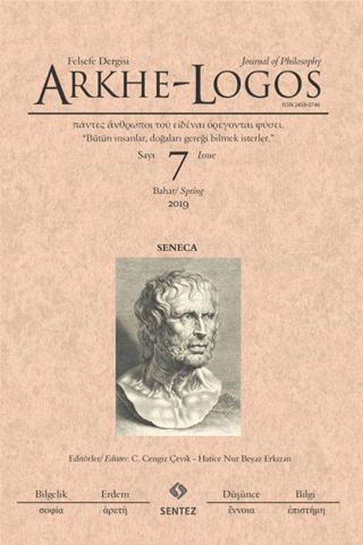Arkhe - Logos Felsefe Dergisi Sayı: 7 Bahar 2019 | Arkhe - Logos Dergisi (Ciltsiz)