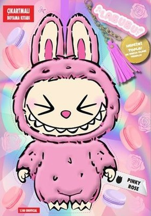 Labubu Pinky Rose Çılgın Koleksiyon - Çıkartmalı Boyama Kitabı | Doğan Çocuk (İnce Kapak)