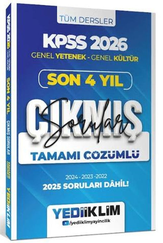 2026 KPSS Genel Yetenek Genel Kültür Son 4 Yıl Tamamı Çözümlü Çıkmış Sorular