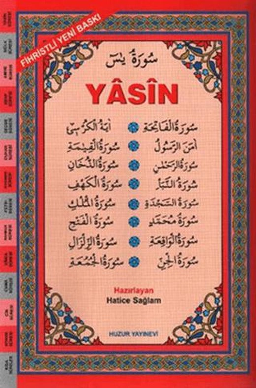 Orta Boy Arapça Fihristli Yasin-i Şerif (Kod: 025)