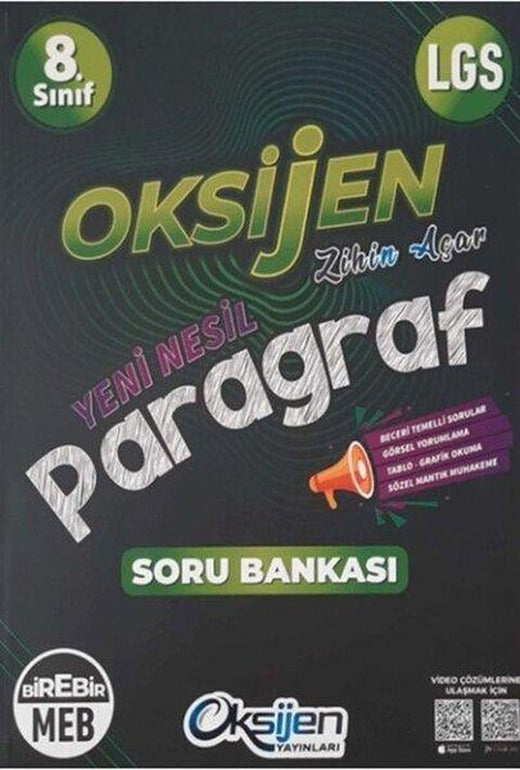 8. Sınıf Paragraf Soru Bankası | Oksijen Yayınları - Eğitim (İnce Kapak)