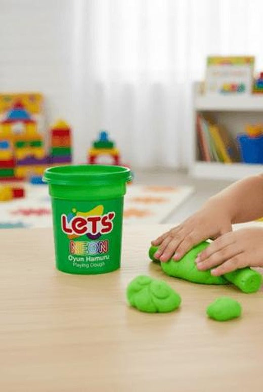 Let's Neon Oyun Hamuru Yeşil 110g | Lets