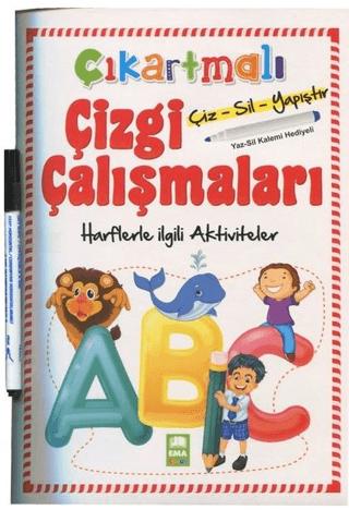 Çıkartmalı Çizgi Çalışmaları Harflerle İlgili Aktiviteler