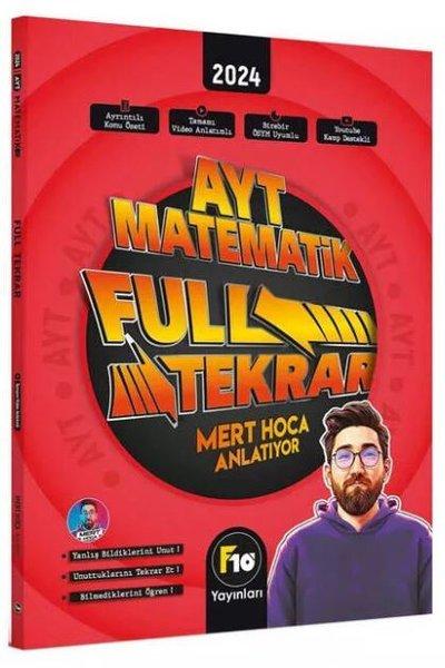 2024 Mert Hoca AYT Matematik Full Tekrar Video Ders Kitabı | F10 Yayınları (İnce Kapak) - Resim 1