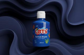 Let's Parmak Boyası Mavi 250 ml | Lets - Resim 1