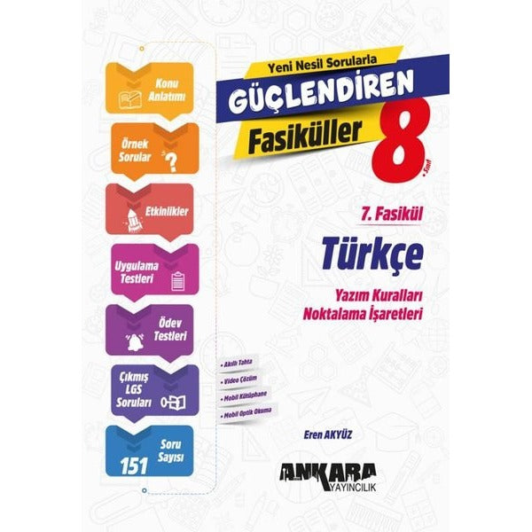 8. Sınıf Türkçe Güçlendiren 7. Fasikül | Ankara Yayıncılık (İnce Kapak)