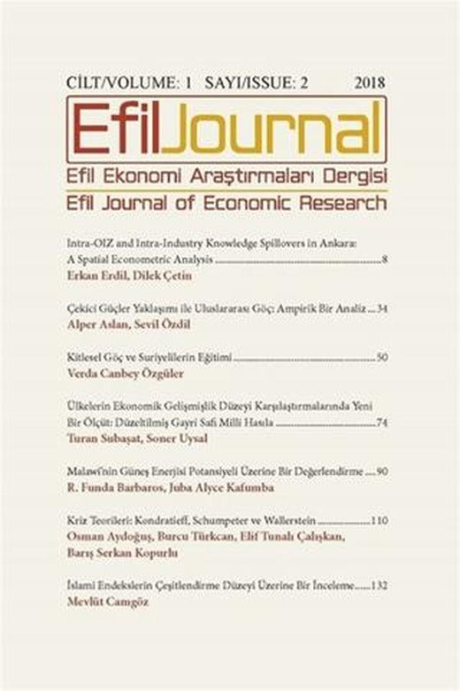 Efil Ekonomi Araştırmaları Dergisi Cilt: 1 Sayı: 2 | Efil Journal Dergisi (Ciltsiz)