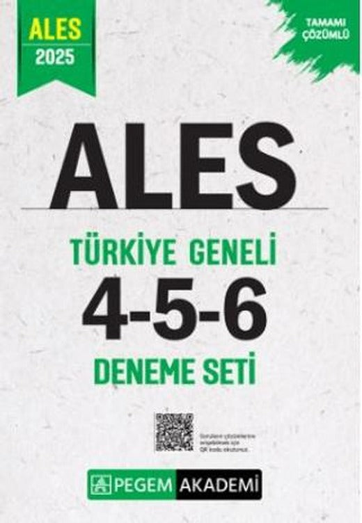 2025 ALES Tamamı Çözümlü Türkiye Geneli 4-5-6 (3'lü Deneme Seti) | Pegem Akademi Yayıncılık (Ciltsiz)