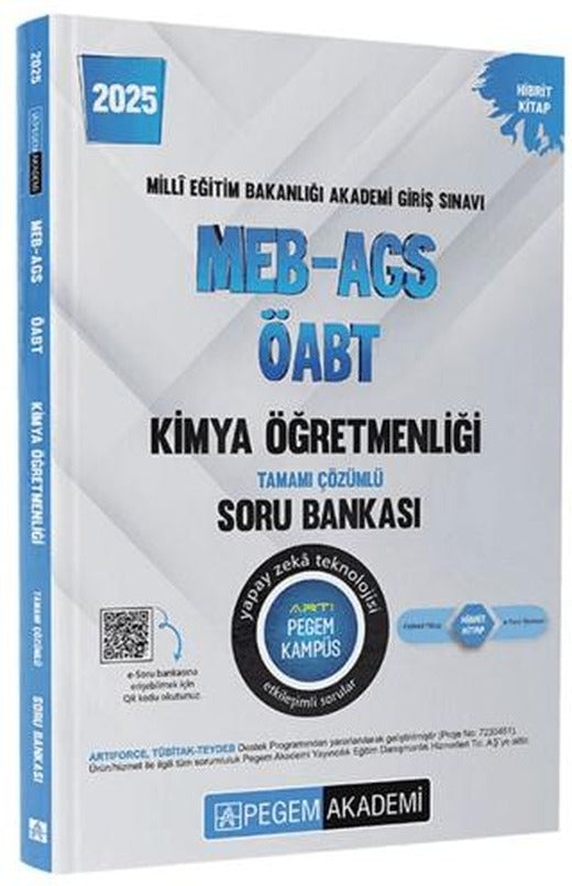 2025 MEB-AGS-ÖABT Kimya Öğretmenliği Tamamı Çözümlü Soru Bankası | Pegem Akademi Yayıncılık (Ciltsiz)