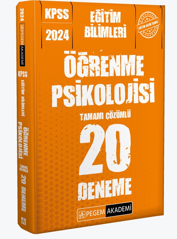 2024 KPSS Eğitim Bilimleri Öğrenme Psikolojisi 20 Deneme | Pegem Akademi Yayıncılık