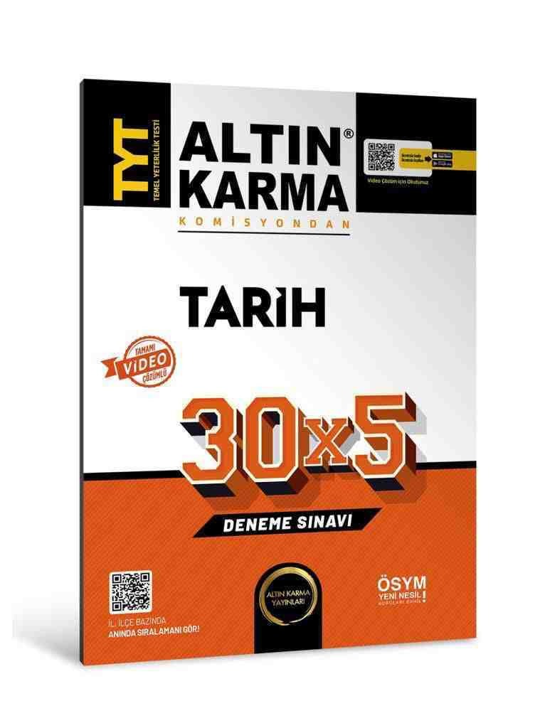 TYT Tarih 30x5 Deneme Sınavı | Altın Karma Yayınları (İnce Kapak)