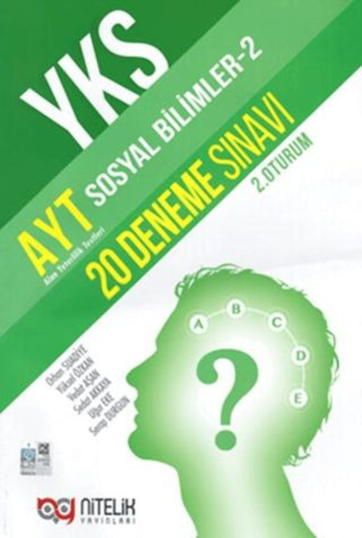 Nitelik YKS AYT Sosyal Bilimler-2 20 Deneme Sınavı | Nitelik Yayınları (Ciltsiz)