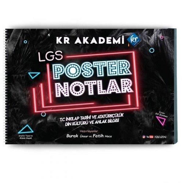 LGS T.C. İnkılap Tarihi ve Atatürkçülük Din Kültürü Ahlak Bilgisi Poster Notlar | KR Akademi (İnce Kapak) - Resim 1