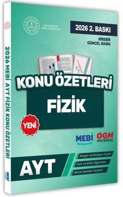2026 YKS-AYT MEBİ-OGM Fizik Pratik Konu Özet Kitabı Renkli A4 Boyut Görsel Destekli