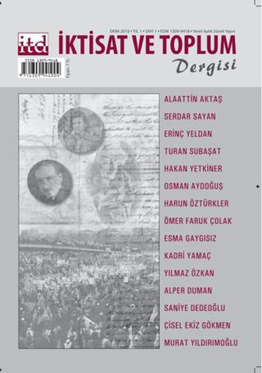 İktisat ve Toplum Dergisi Sayı: 1 | İktisat ve Toplum Dergisi (Ciltsiz)