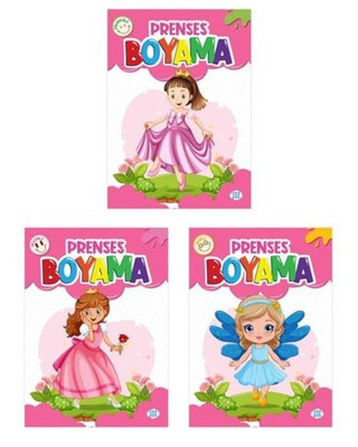 Prenses Boyama Seti - 3 Kitap Takım | Dokuz Yayınları