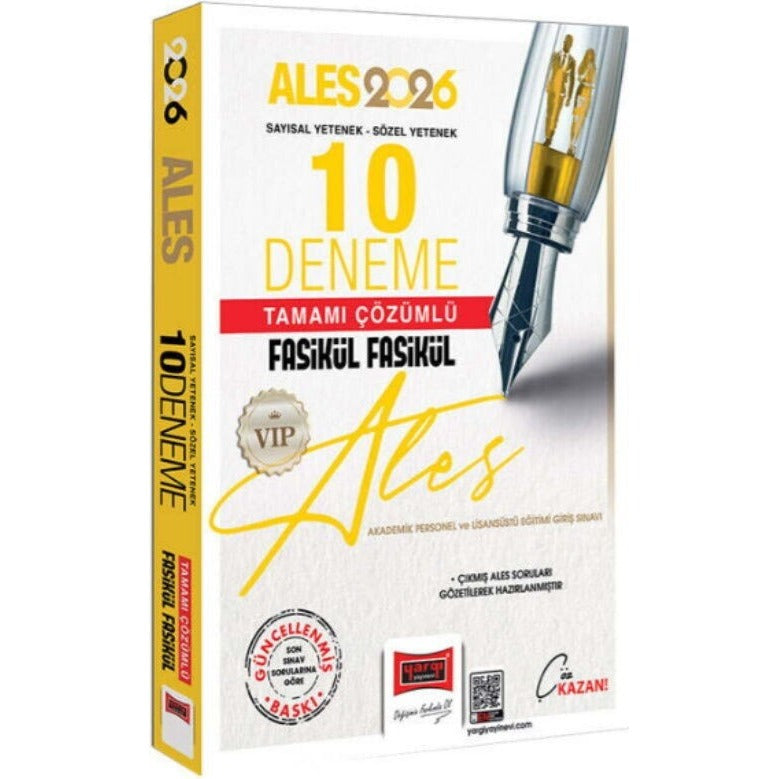 2026 ALES VIP Sayısal-Sözel Yetenek Tamamı Çözümlü Fasikül Fasikül 10 Deneme