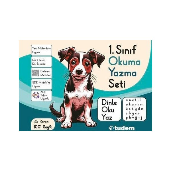 1. Sınıf Okuma - Yazma Seti - Kutulu (Dinle - Oku - Yaz) | Tudem Yayınları - Ders Kitapları (İnce Kapak)