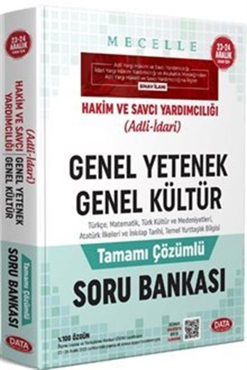 Mecelle Hakim ve Savcı Yardımcılığı (Adli-idari) Genel Yetenek - Genel Kültür Soru Bankası
