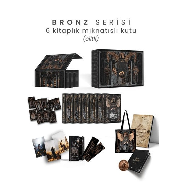 Bronz Serisi Seti - 6 Kitaplık Mıknatıslı Kutu - Yan Boyamalı | Guardian Yayınları (Ciltli)