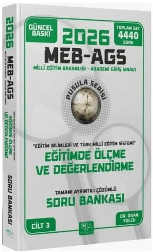 2026 MEB-AGS Eğitim Bilimleri Eğitimde Ölçme ve Değerlendirme Soru Bankası Çözümlü | CBA Akademi (Ciltsiz)