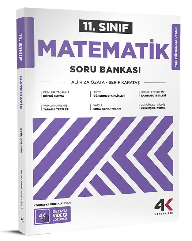 4K 2026 11. Sınıf Matematik Etkinlikli Soru Bankası kitap kapağı