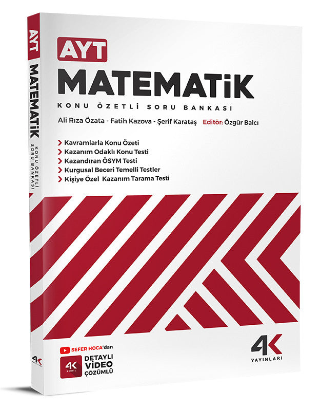 4K 2026 Ayt Matematik Konu Özetli Soru Bankası kitap kapağı