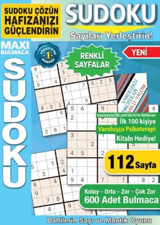 Maxi Sudoku Bulmaca 19 | Maxi Yayıncılık (Ciltsiz) - Resim 1