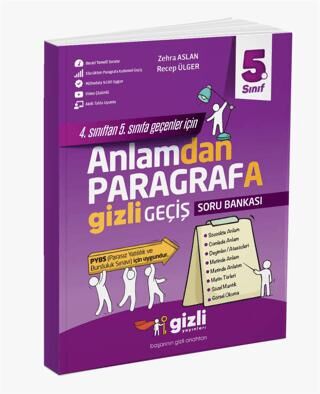 Gizli Yayınları 5. Sınıf Anlamdan Paragrafa Gizli Geçiş - Recep Ülger kitap kapağı