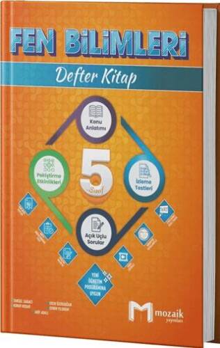 Mozaik Yayınları 5. Sınıf Fen Bilimleri İntro Defter Kitap - Kolektif kitap kapağı