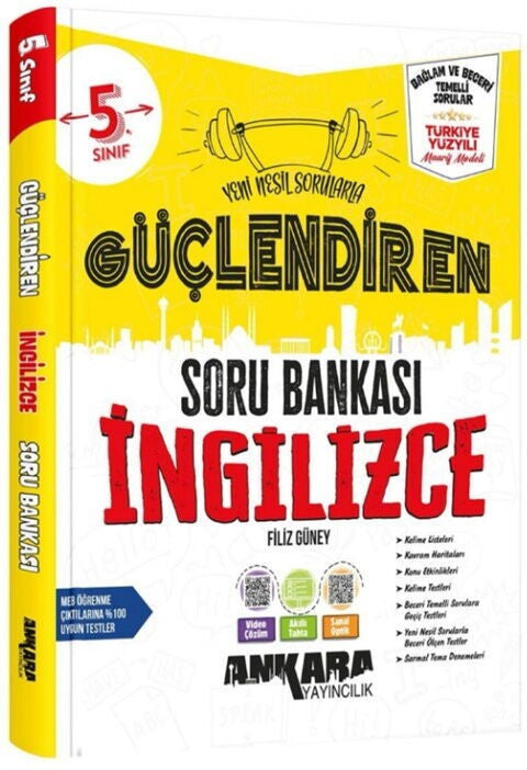 5. Sınıf Güçlendiren İngilizce Soru Bankası (Video Çözümlü) - Filiz Güney kitap kapağı