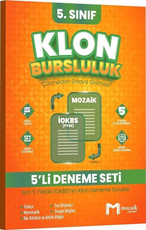 5. Sınıf Klon 5 li Deneme Seti Mozaik Yayınları kitap kapağı