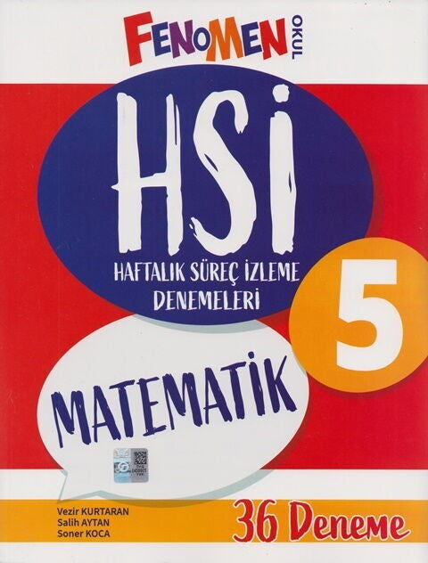 5. Sınıf Matematik HSİ Haftalık Süreç İzleme Denemeleri Fenomen Okul Yayınları kitap kapağı
