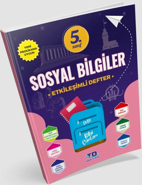 5. Sınıf Sosyal Bilgiler Etkileşimli Defter kitap kapağı
