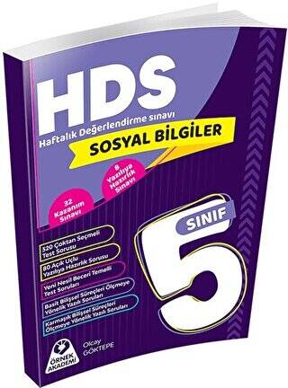 5. Sınıf Sosyal Bilgiler Haftalık Değerlendirme Sınavı HDS - Olcay Göktepe kitap kapağı