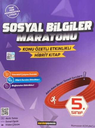 5. Sınıf Sosyal Bilgiler Maratonu Konu Özetli - Etkinlikli Kitap - Ramazan Koyuncu kitap kapağı