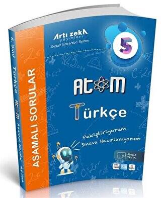 Artı Zeka Yayınları 5. Sınıf Türkçe Atom Aşamalı Sorular - Kolektif kitap kapağı