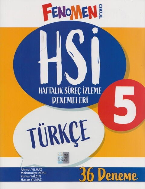 5. Sınıf Türkçe HSİ Haftalık Süreç İzleme Denemeleri Fenomen Okul Yayınları kitap kapağı