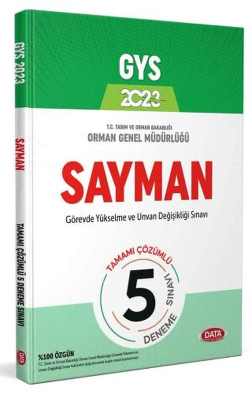 Orman Genel Müdürlüğü Sayman Görevde Yükselme Sınavı Tamamı Çözümlü 5 Deneme | Data Yayınları (Ciltsiz)