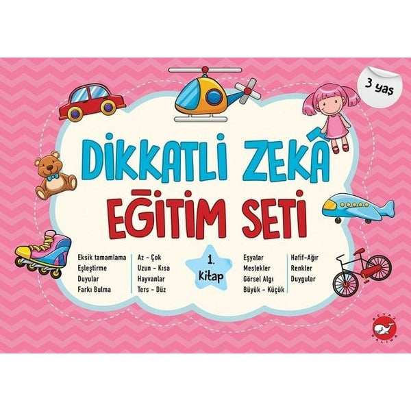 Dikkatli Zeka Eğitim Seti 1. Kitap (3 Yaş)