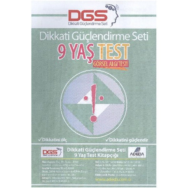 Adeda DGS Dikkati Güçlendirme Seti 9 Yaş Test Görsel Algı Testi