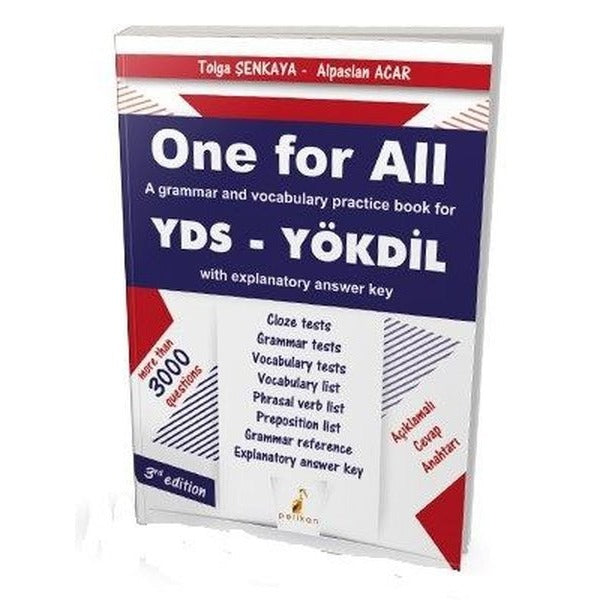 One for All a Grammar and Vocabulary Practice Book For YDS | Pelikan Yayınları (İnce Kapak)