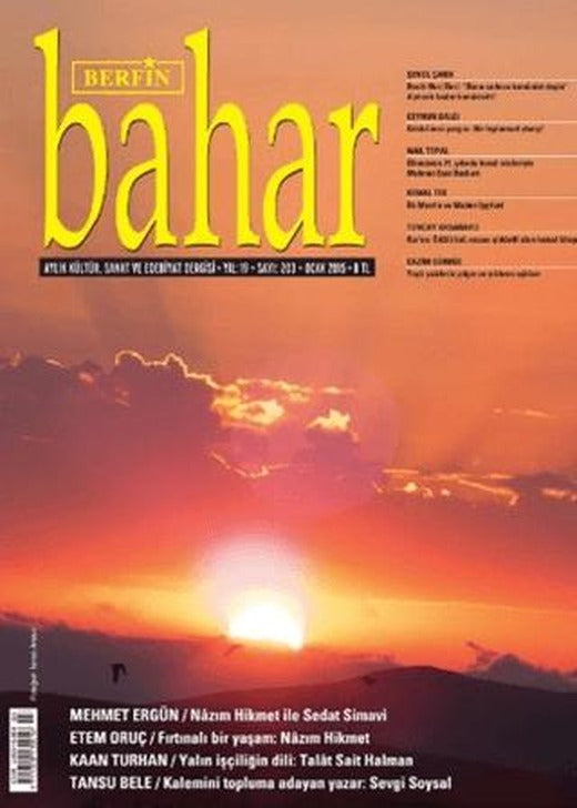 Berfin Bahar Aylık Kültür, Sanat ve Edebiyat Dergisi Sayı: 203 | Berfin Bahar Dergisi (Ciltsiz)