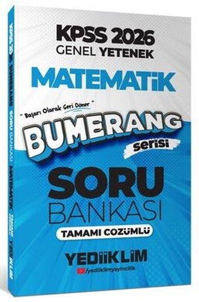 2026 KPSS Genel Yetenek Bumerang Matematik Tamamı Çözümlü Soru Bankası | Yediiklim Yayınları (İnce Kapak) - Resim 1